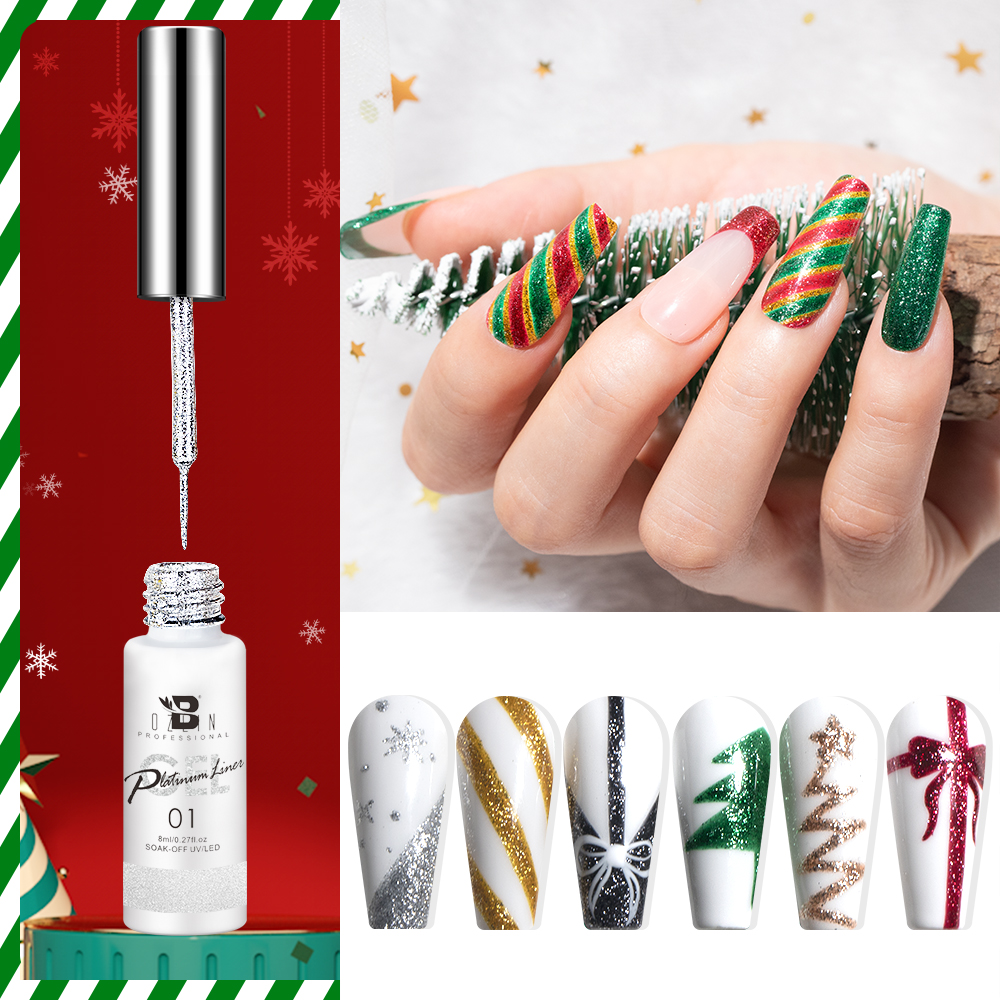 Best of BOZLIN 12 Colors Christmas Super Platinum Liner Gel Soak Off LED UV Gel Nail Polish 8ML Nail Art Gel Manicure DIY Design Varnish Reviews & Tips