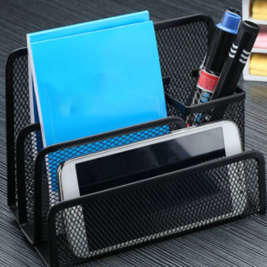 1 Piece Desk Organizer File Storage Rack Magazine Holder Book Sorter Stationery Tidy Home Office Organization