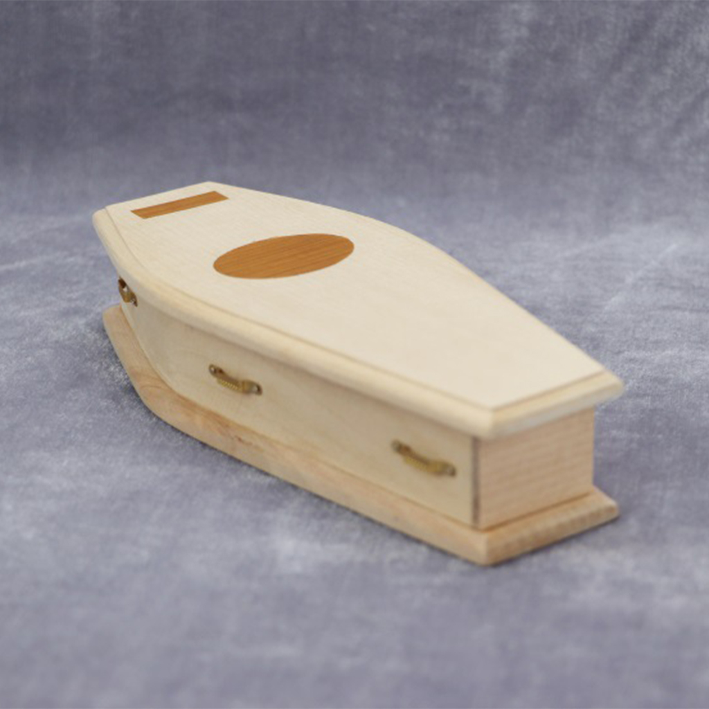 1/12 Doll House Miniature Wood Casket Simulation Supplies Scenery Decoration