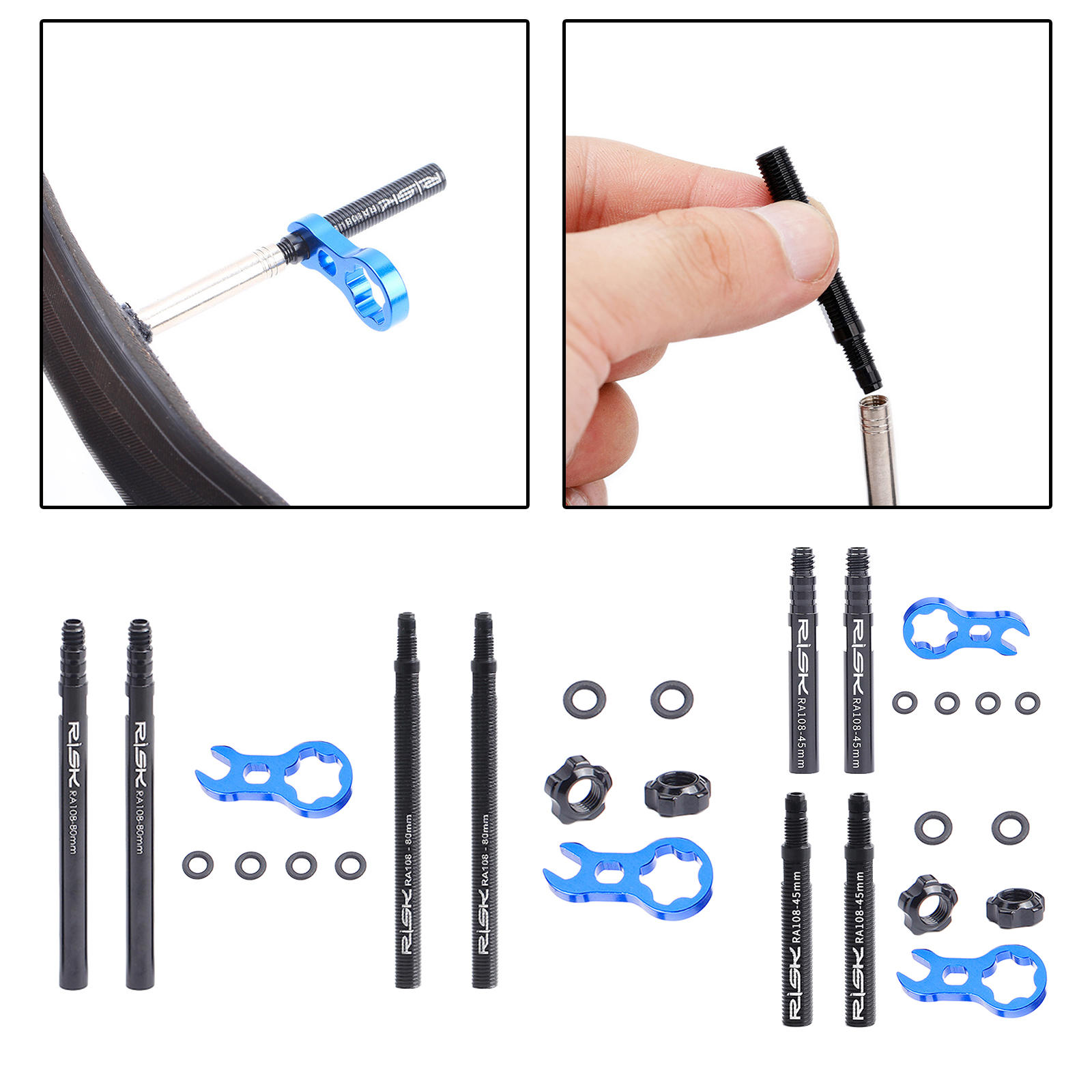 Bicycle Air Nozzle Bike Valve Bike Pump Valve Extender Valves Extension for Road Bike