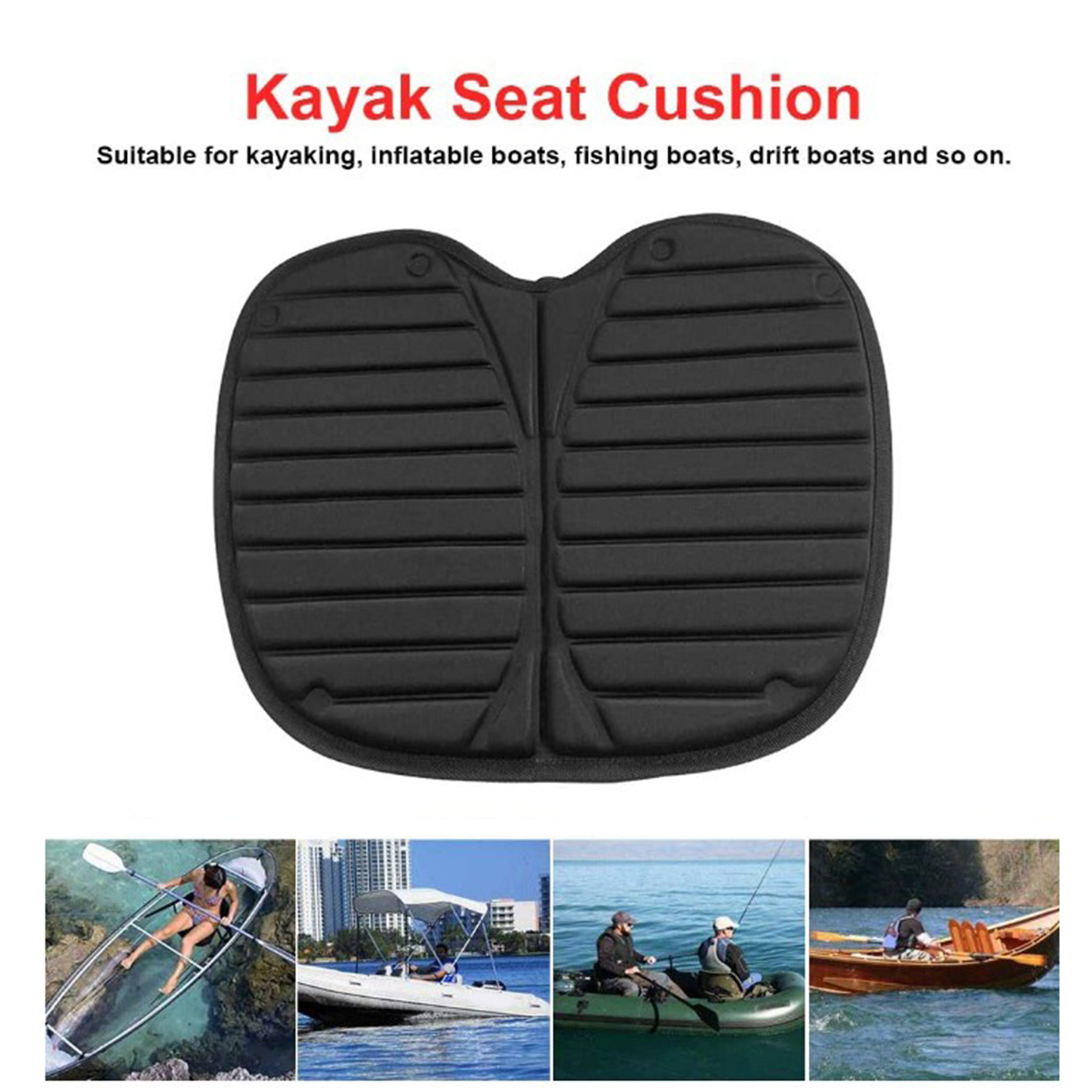 Durable Kayak Seat Cushion EVA Padded Pad Stadium Seats Comfortable Pads