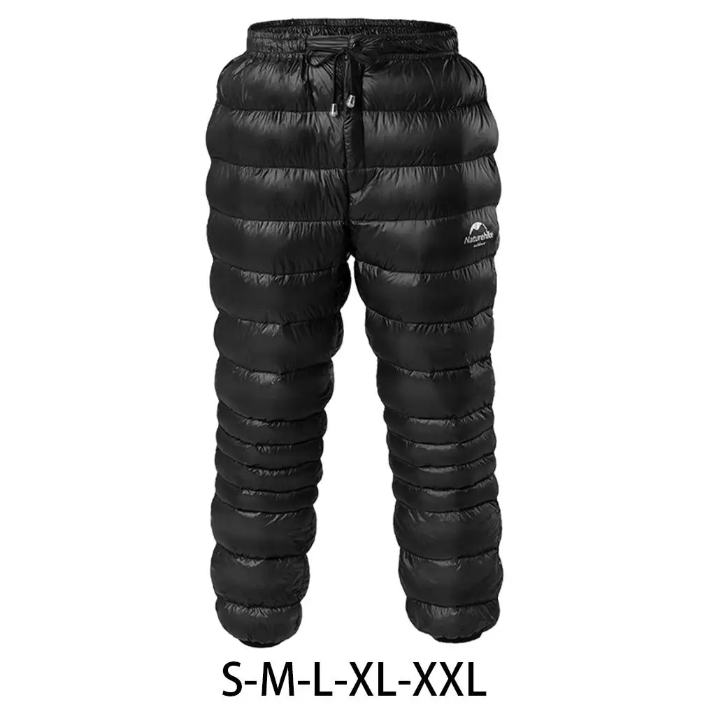 Unisex Down Pants Winter Breathable Windproof Ultralight Trousers for Outdoor Men Womens