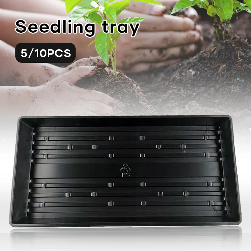 5/10 PCS Rectangular Seedling Trough without Drain Holes 54 X 28cm Plastic Seedling Tray for Graden Greenhouse Plants JA55 garden