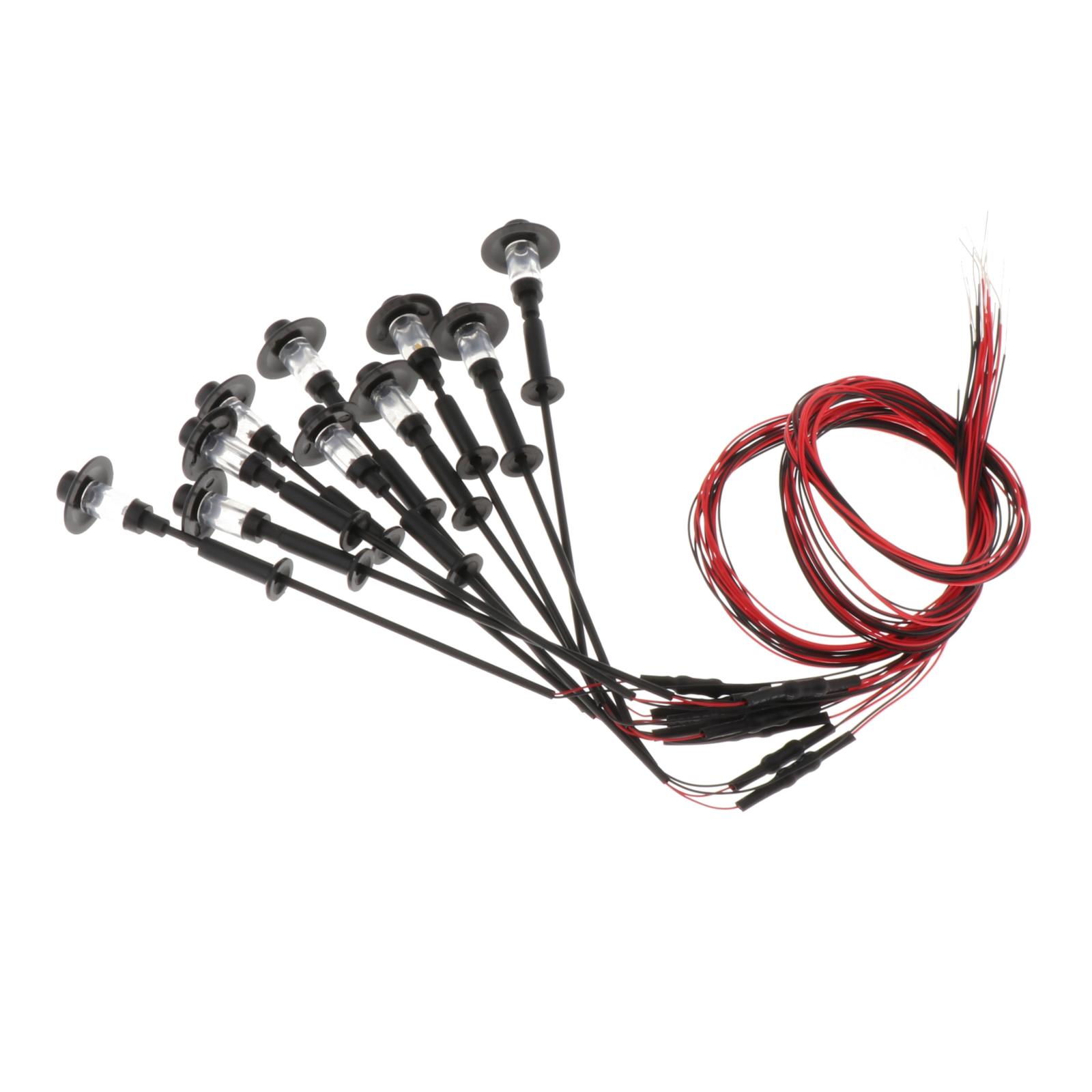 10 Model Railway Street Lamp Warm White Lights HO TT N Scale Led 1: 100