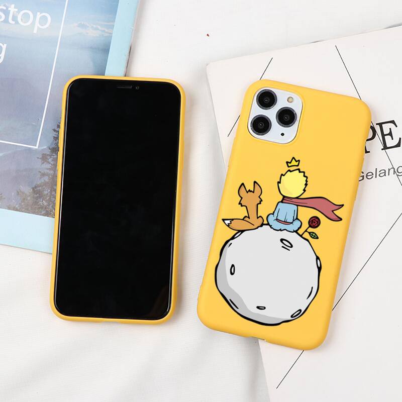 best cases for iphone 13 pro max The Little Princes The Earth Space Phone Case For iphone 13 12 11 Pro Max Mini XS 8 7 6 6S Plus X XR Candy yellow Silicone cover iphone 13 pro max cover