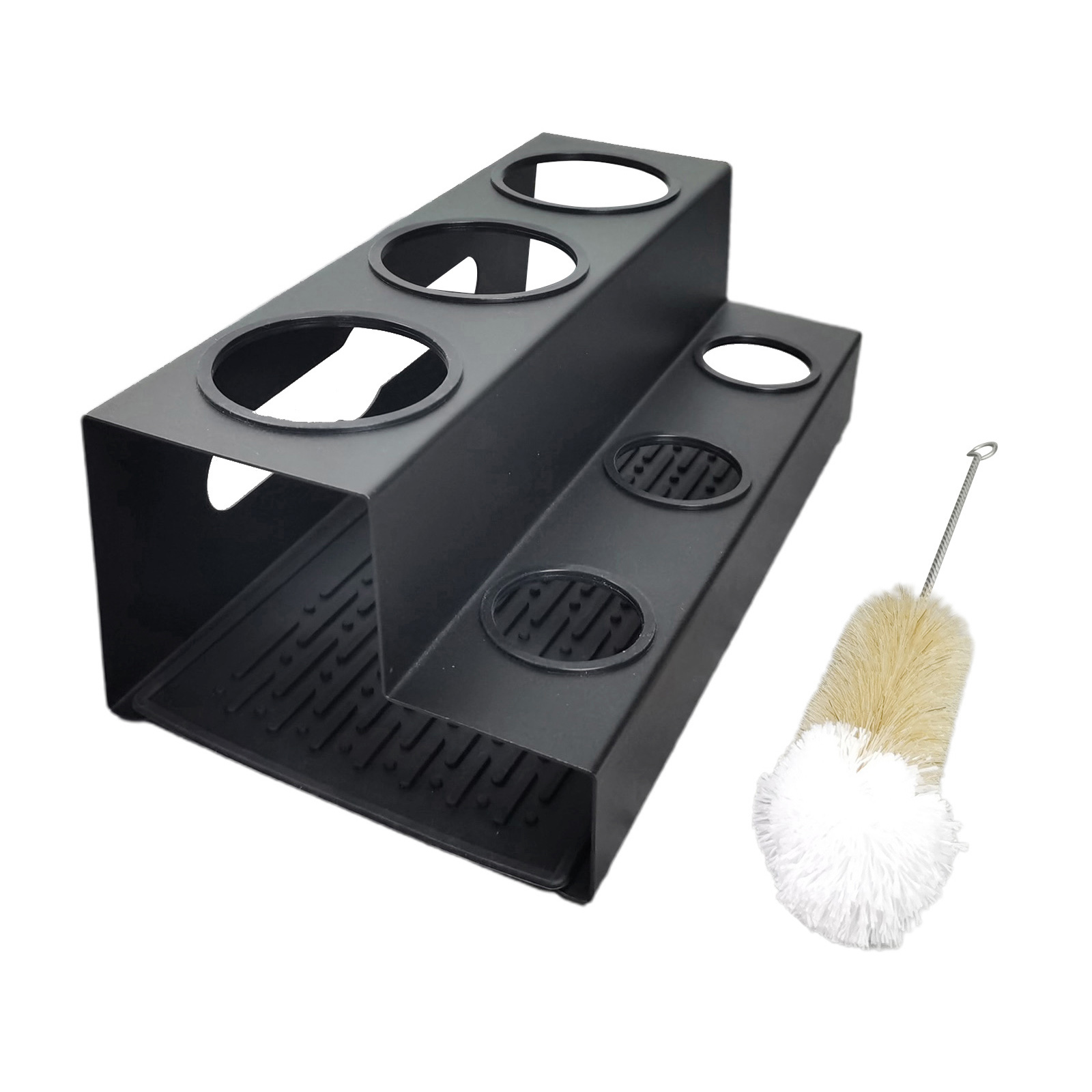 Stainless Soda Bottle Drip Holder Drying Draining Rack w/ Drip Tray