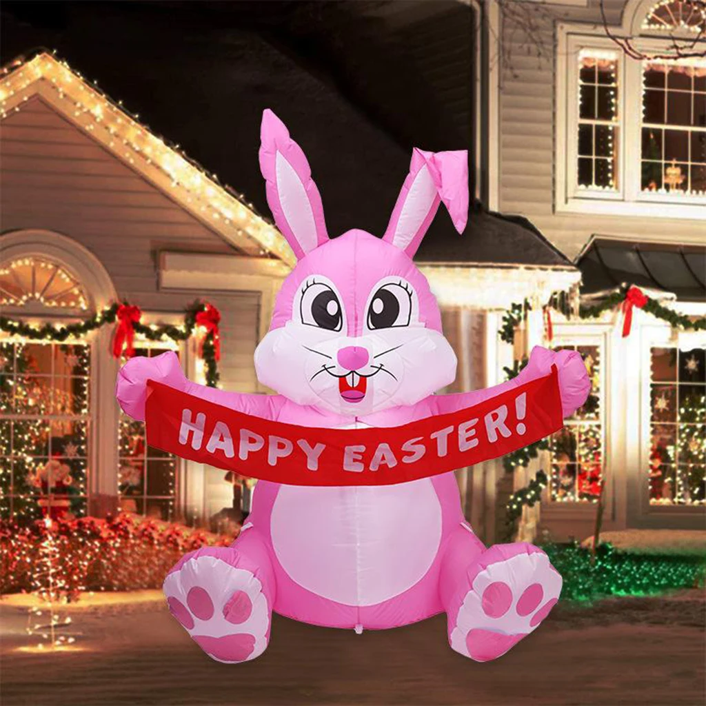 5ft Giant Inflatable Easter Bunny Rabbit Model Indoor Yard Party Toy 5ft Giant Inflatable Easter Bunny Rabbit Model Indoor Yard Party Toy