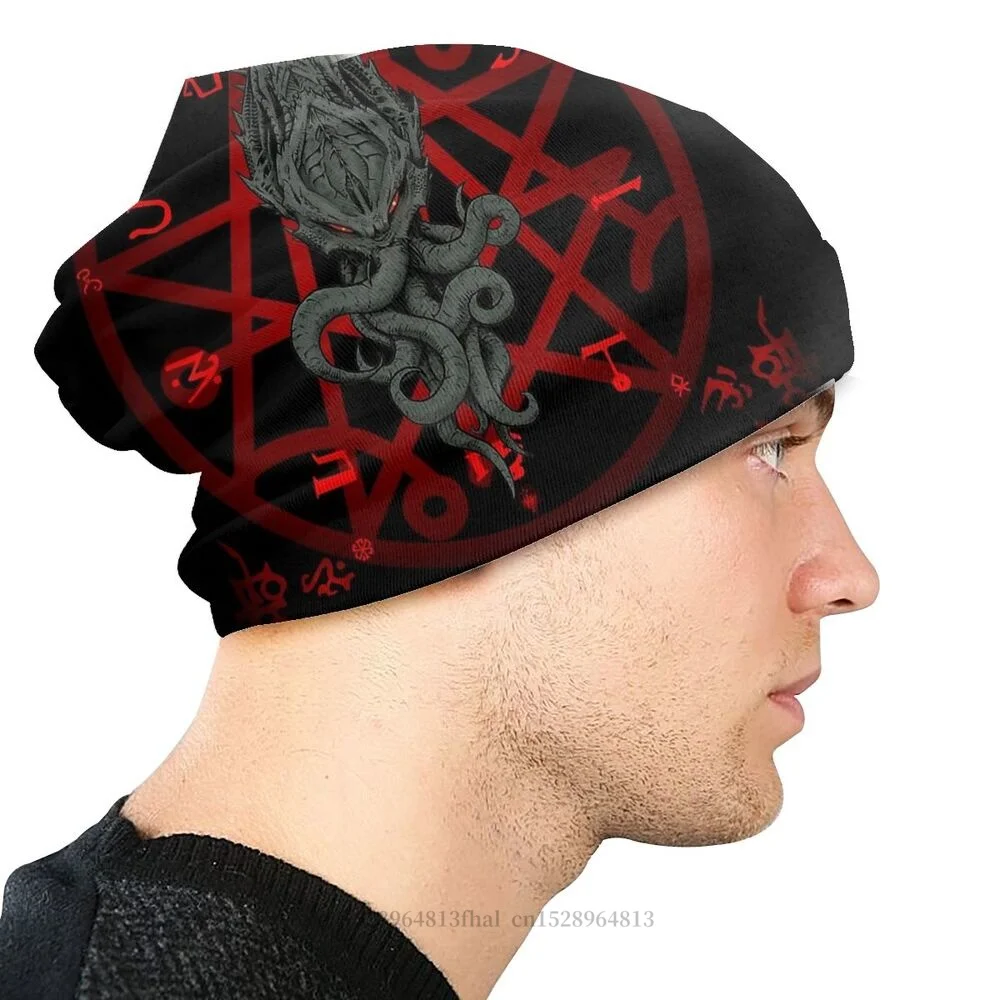 Rise Of Cthulhu Bonnet Homme Winter Warm Knitted Hat The Call of Cthulhu Film Skullies Beanies Creative Fabric Hats