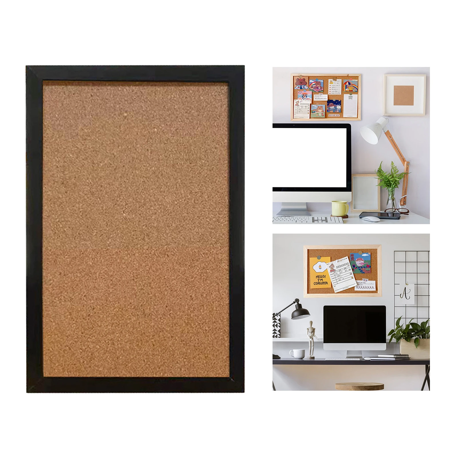 Cork Bulletin Board Decorative Display Boards for Home Office Message Board