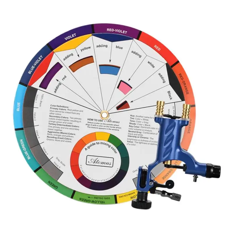 Rotary  Motor Machine Color Wheel Mixing Instructions Diagram  Make Up Set