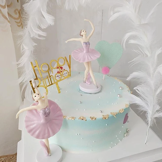 Ballerina Girl Cake Toppers Dancing Ballerina Girl Figurines Happy Birthday  Ballet Girls Cake Decor Supplies - AliExpress