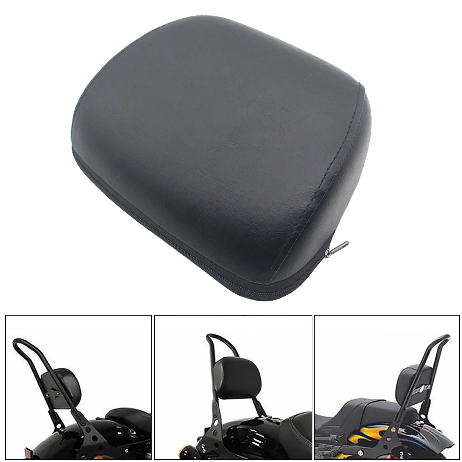 Backrest Pad Pads Back Rest Passenger Sissy Bar Detachable Fit for Harley 883 1200 48 Replacement Part Comfortable