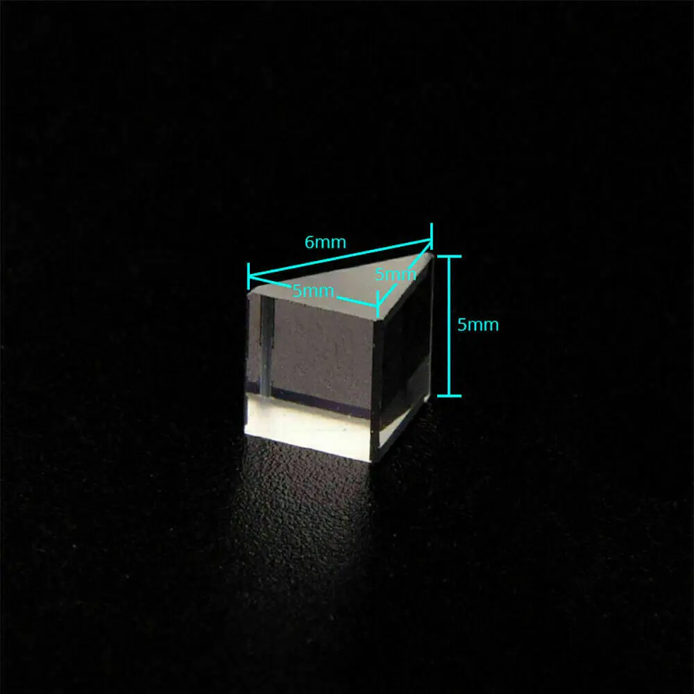 30PCS 5x5x5mm Optical Triangular Glass Prism For Optics Light Science Experiment 