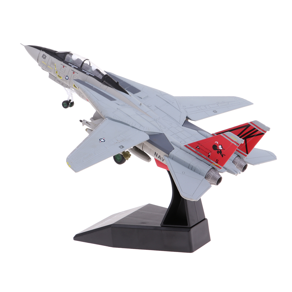 1/100 USA F-14 Fighter Aircraft Airplane Model W/ Display Stand Kids Gift