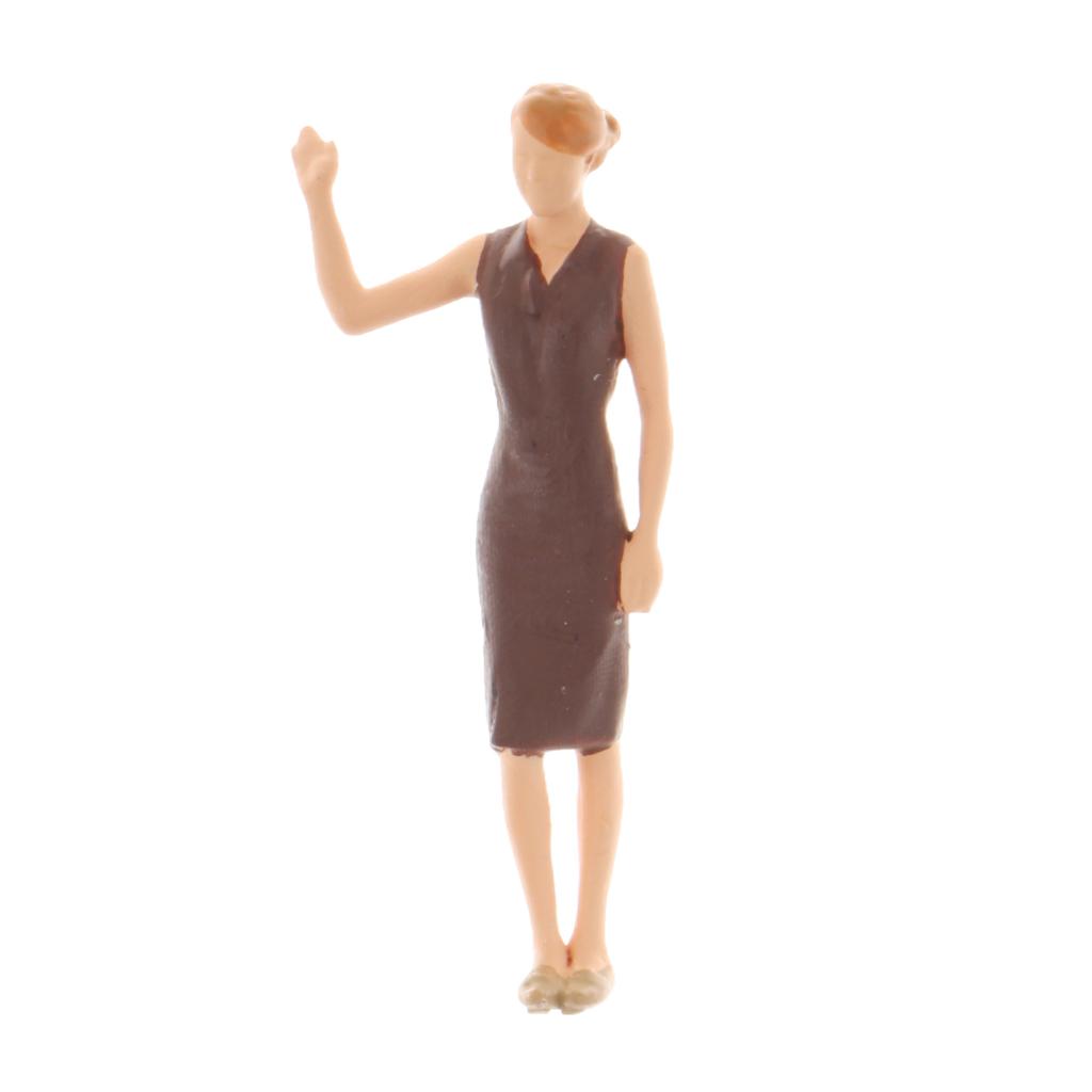 Person Painted Figures Scale Model HO Decor Model for Model Train Scale