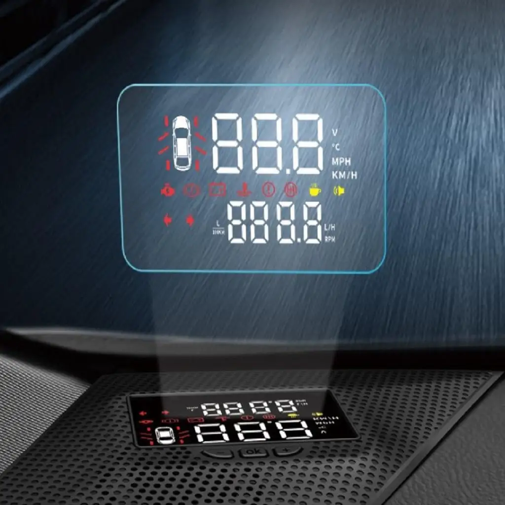 Right HUD Digital Head Up Display Car Speed Warning Fit For Toyota RAV4 2020