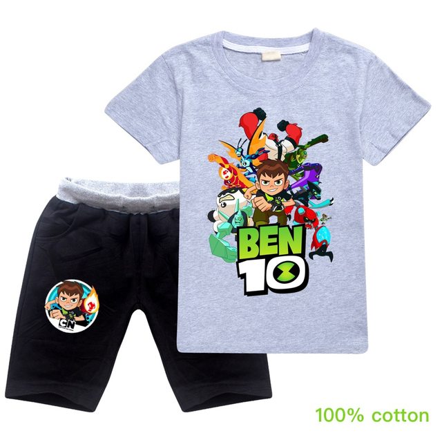 ben10 2021 Summer autumn Boys Pajamas Suits Short Sleeve Kids