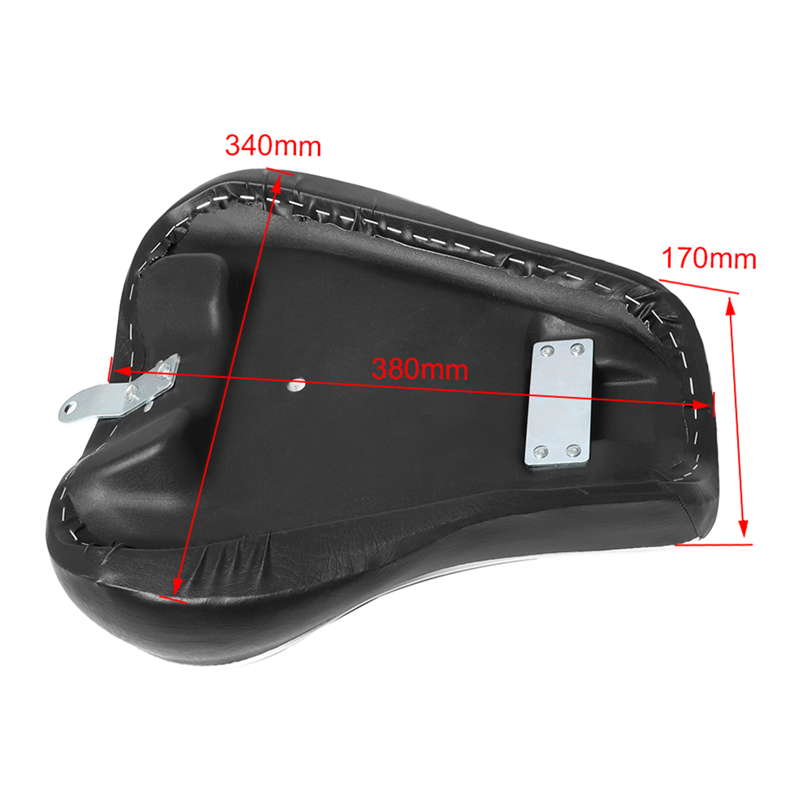 Leather Motorcycle Rider Driver  Seat Cushion Fits for Harley  XL1200C XL883C XLH883 XL1200S Replacement Parts Acc Black
