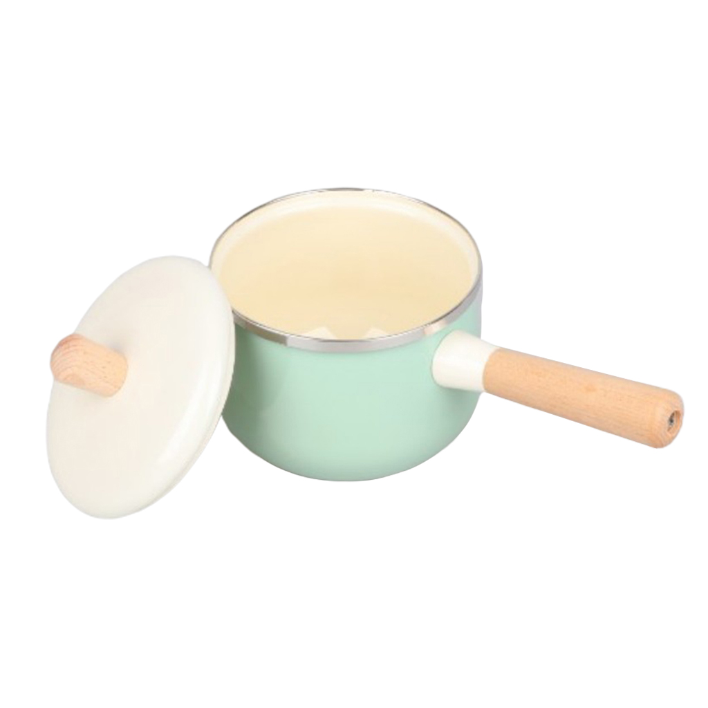 Enamel Milk Saucepan Milk Pan Pot, Portable Soup Pot Cooking Tool Non-stick Milk Pot Mini Sauce Pan Stockpot Kitchen Utensils