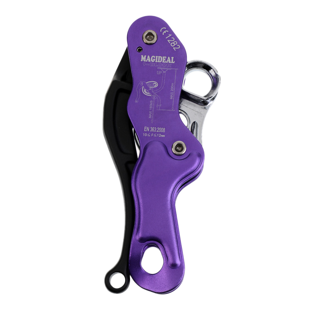 Rock Climbing Stop Descender, Rappelling Anti-Panic Belay Devices for 10-12mm Rope  Equipment Hand Control - CE