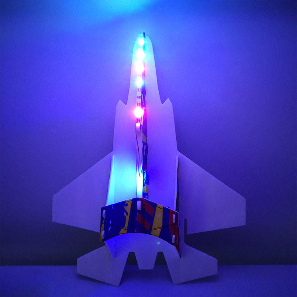 Hand Throw Airplane Toys PP flashlights Styrofoam A Set Glider Model Aircraft for Family