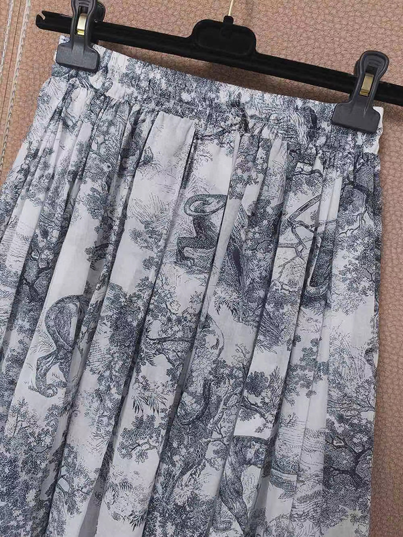 Alta Qualidade Verão Nova Impressão Selva Feminina Casual Elegante Temperamento Grande Balanço Rendas-up Forro Meia Saia Foi Fina 8 Moda Feminina