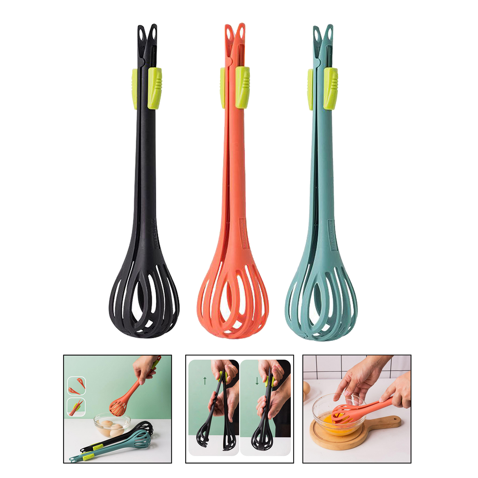 Durable Egg Whisk, Mamual Eggbeater, Muti 2 in 1 Egg Beater, Salad/ Food/