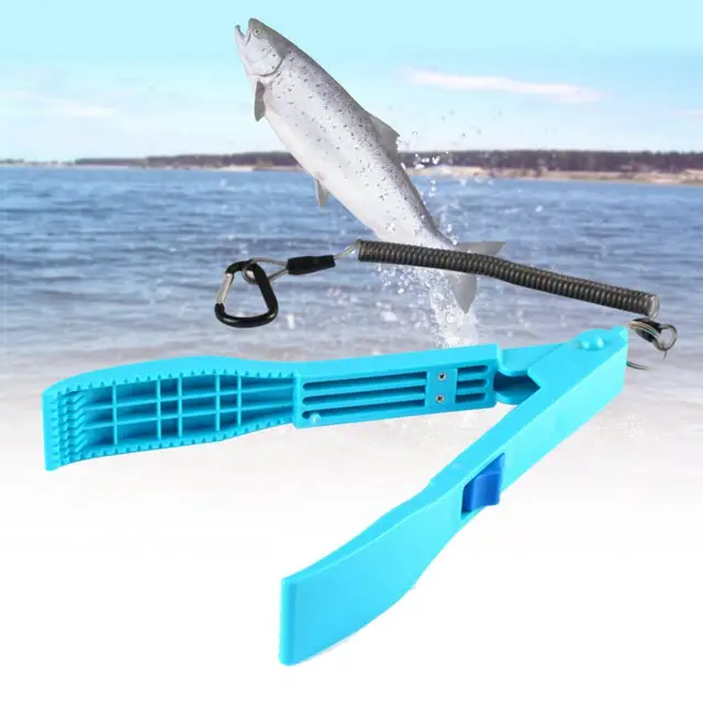 Fish Control Device Multipurpose Tool Fish Clamp Fishing Gripper Fishing  Plier for Outdoor Fishing Catching Clip Fish Grabber with Hand Strap  Phosphor