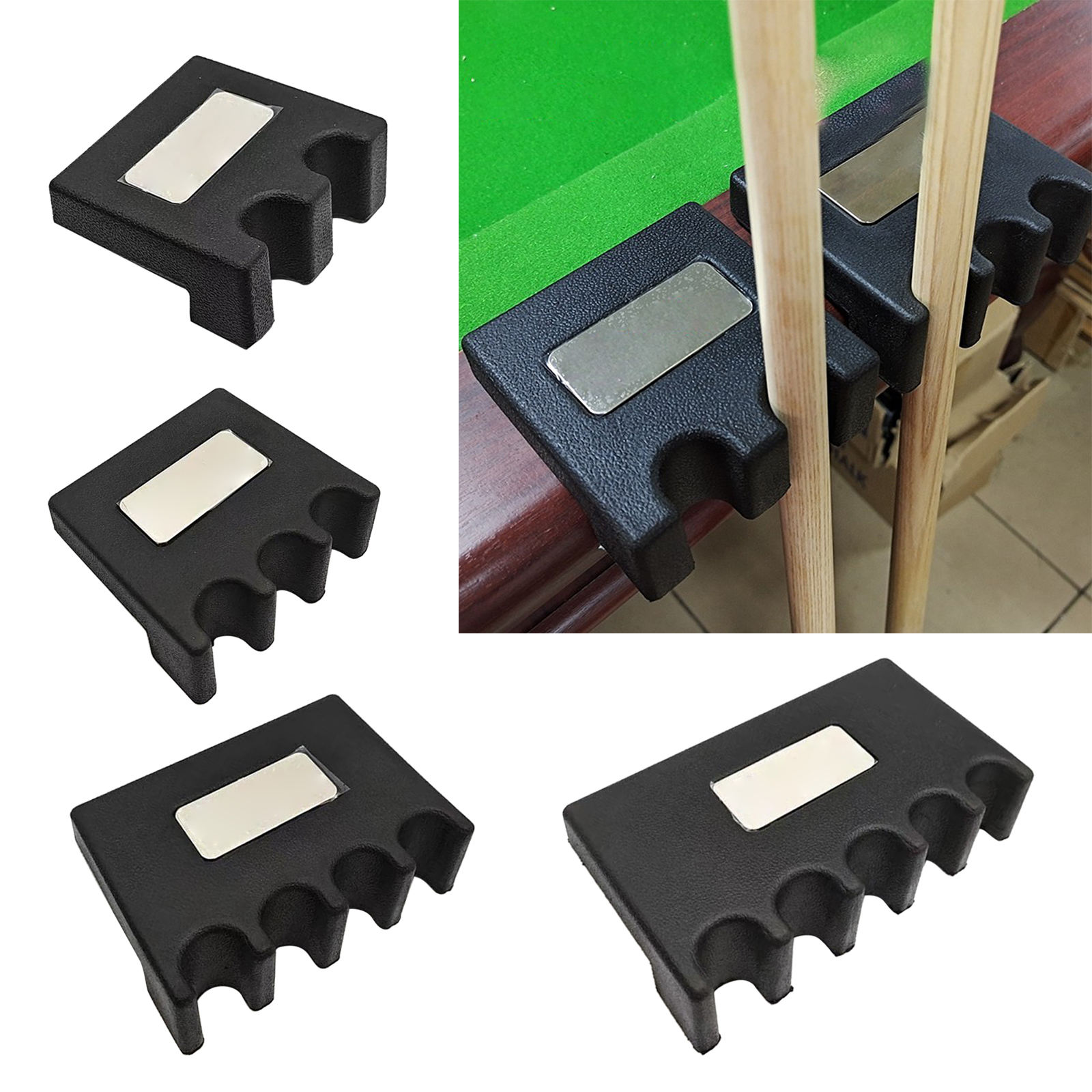 Billiard Pool Cue Stick Holder Rest Can Hold 2 to 5 Cues According to Different Sizes