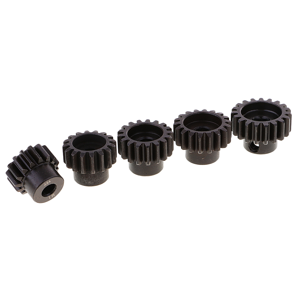 1/8 RC Car M1 5mm 15T 16T 17T 18T 19T Pinion Motor Brushed Brushless RC Pinion Gear Remote Control Replacement Parts Accs