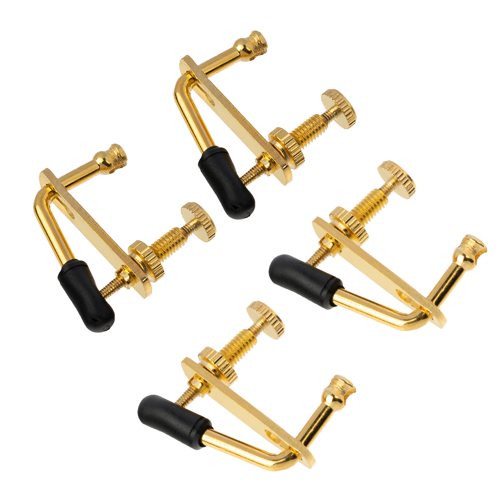 4 Pieces 3/4 4/4 Violin Fiddle Fine Tuners String Instrument Adjustable Tool