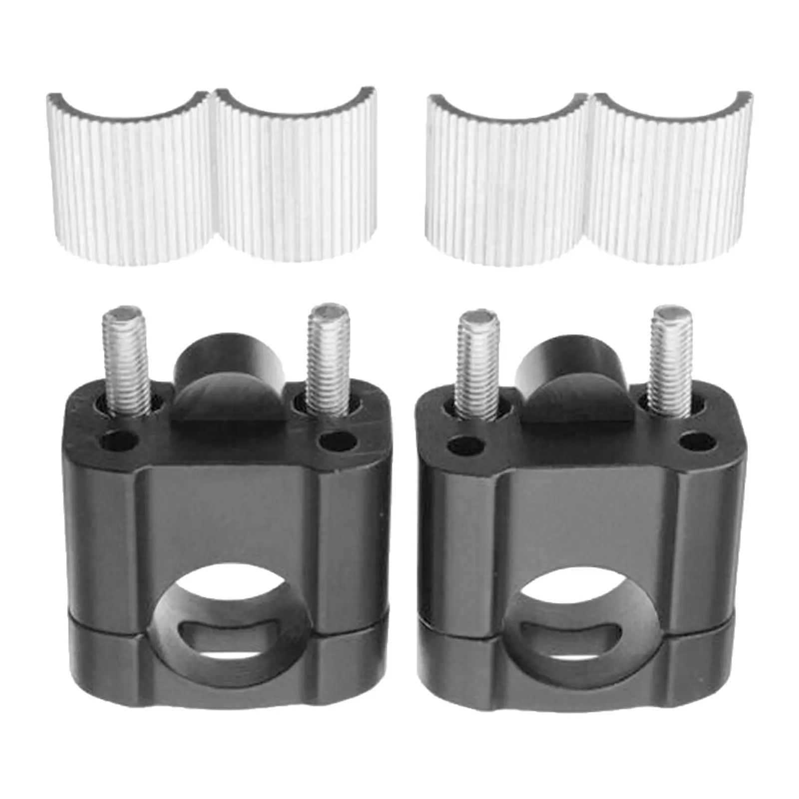 2x Universal Motorcycle Handlebar Risers 28mm Handle Bars Mount Clamp Bracket Replacement Accessories