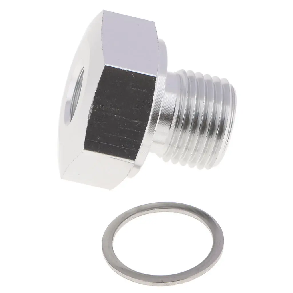 Replacement Turbocharger Sensor Adapter Oil Water Boost Temp M16x1.5 to 1/8 NPT Aluminum Alloy