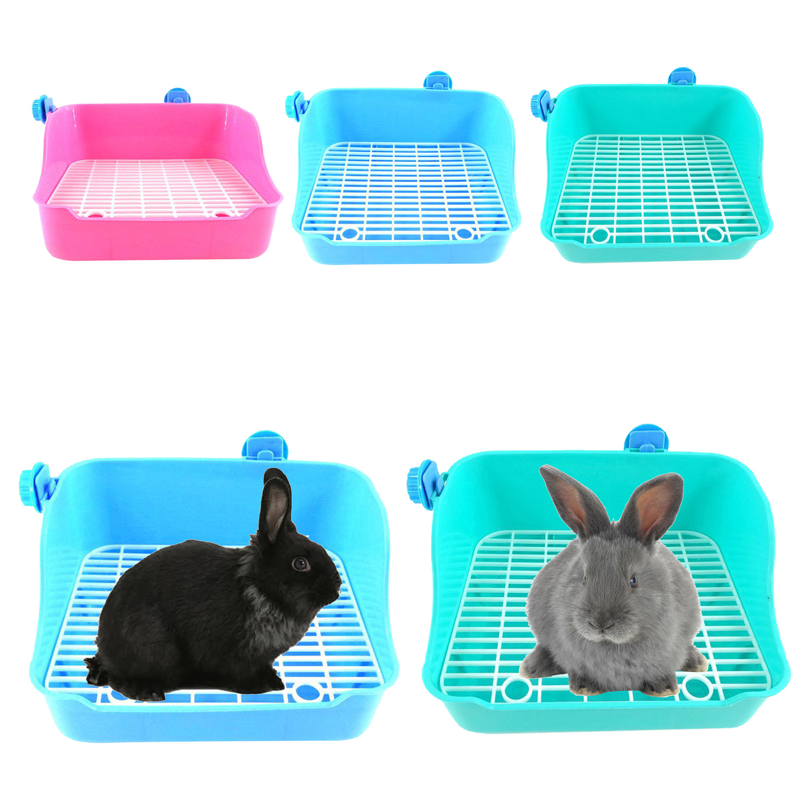 Rabbit Litter Box Corner Toilet Cage Box Potty Pet Pan for Ferret Chinchilla