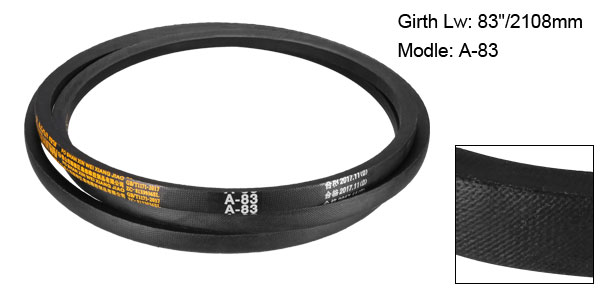Uxcell A72-A85 Drive V-Belt Girth 72 Inch-85 Inch Industrial Power Rubber Transmission Belt