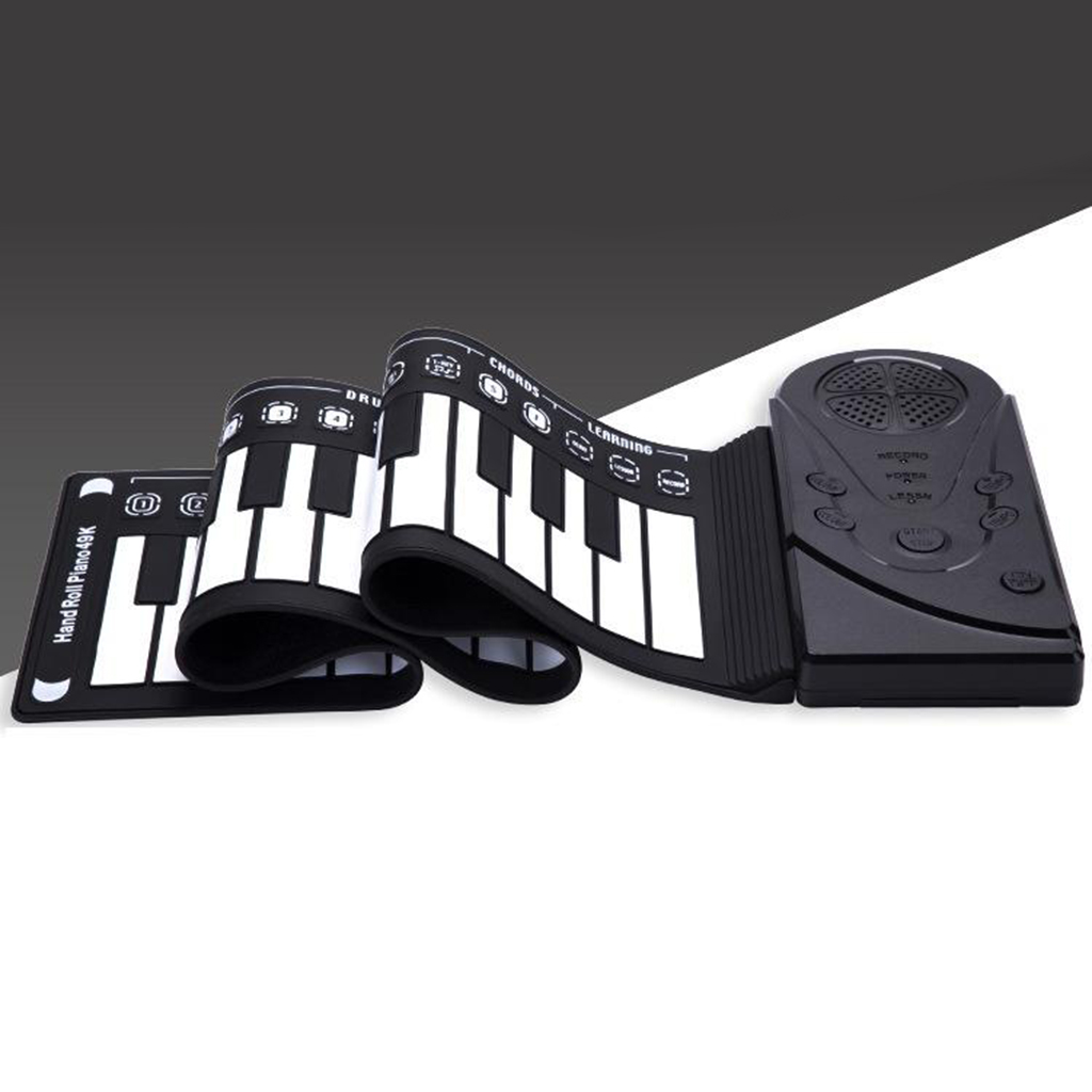 Electronic 49 Keys Roll Up Piano Keyboard Recording Feature for Beginners