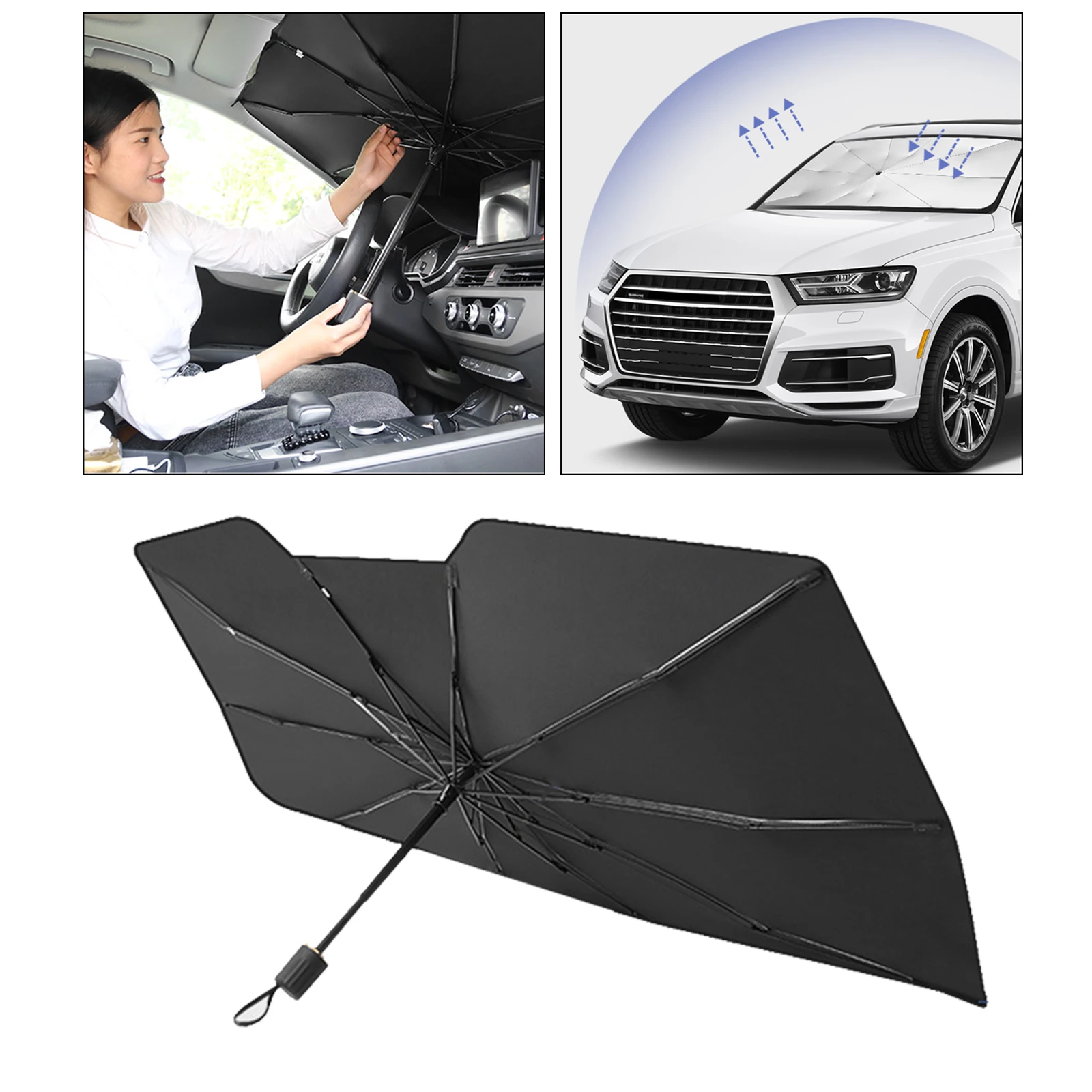 Car Sun Shade Cover Parasol Retractable Umbrella Front Window Sun Protect