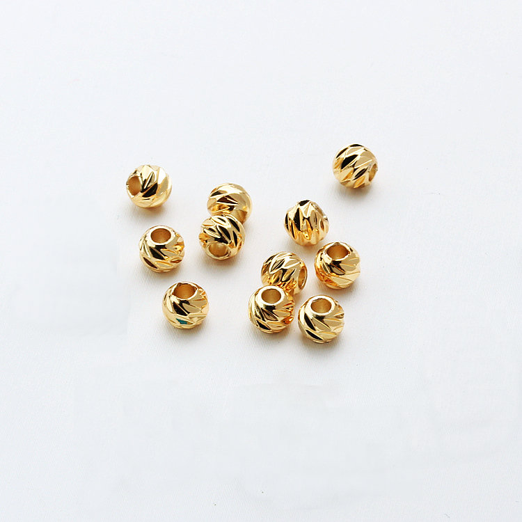 20PCS 14K Gold Farbe Überzog Messing Spacer Perlen Faceted Perlen Hohe Qualität Für Schmuck Machen – Detail 3