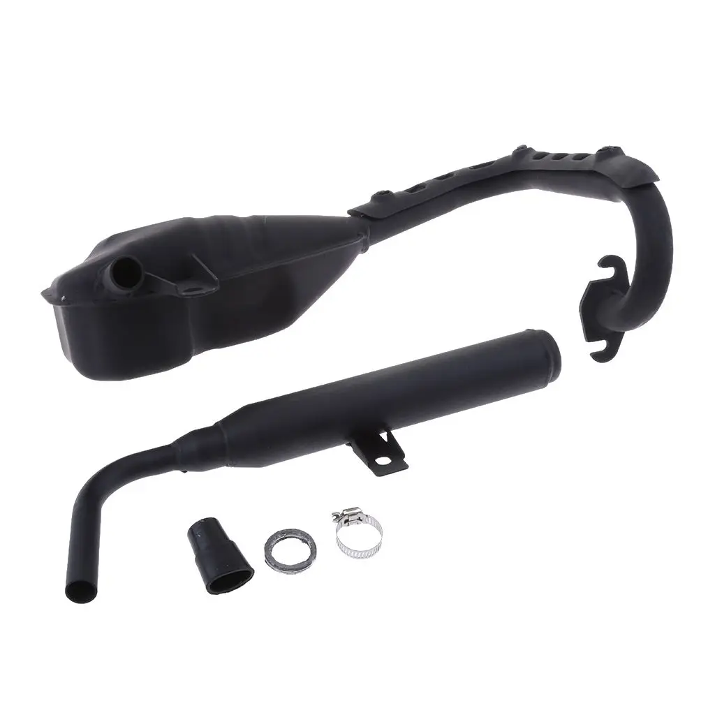 Black Exhaust Pipe + Muffler Silencer for Yamaha PW50 Peewee50