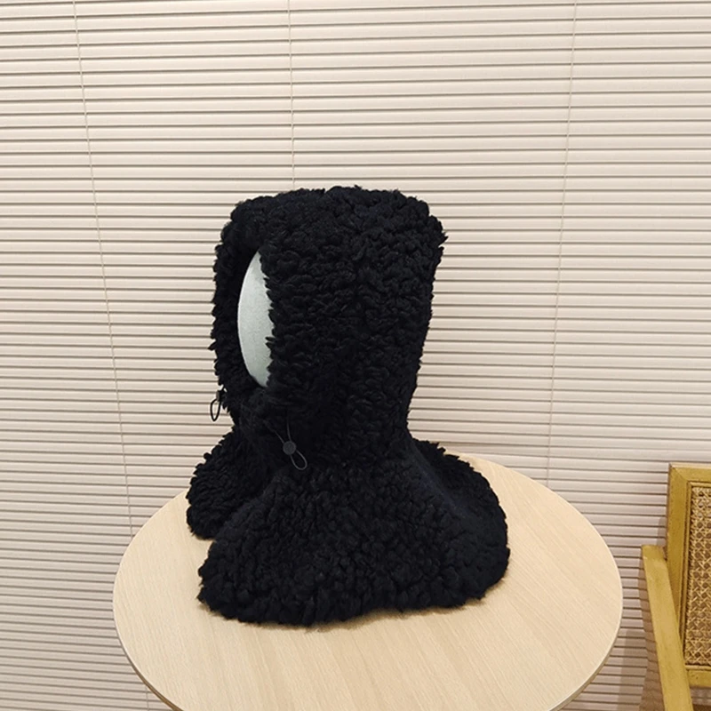 M7DD New Fashion Fleece Hat Scarf Set Winter Outdoor Warm Keeping for Boys Girls waterproof bomber hat