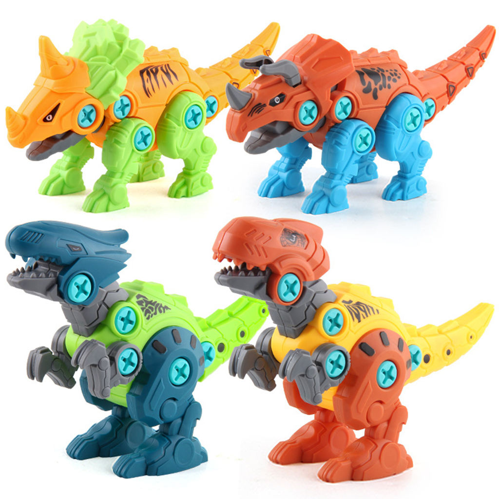 Electric Drill Detachable No Sharp Take Apart Dinosaur Models Toys for Girls Boys Christmas Gifts 