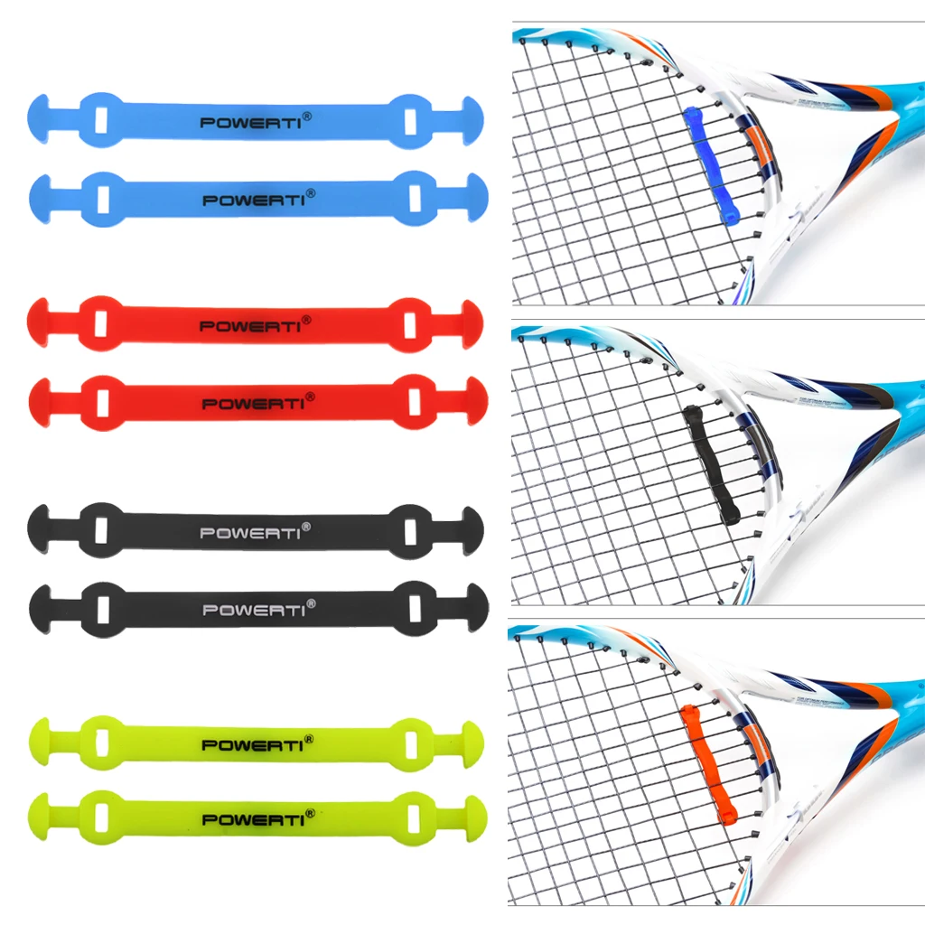 Tennis Vibration Dampeners - Pack of 2 Long Silicone Tennis Racket/Racquet