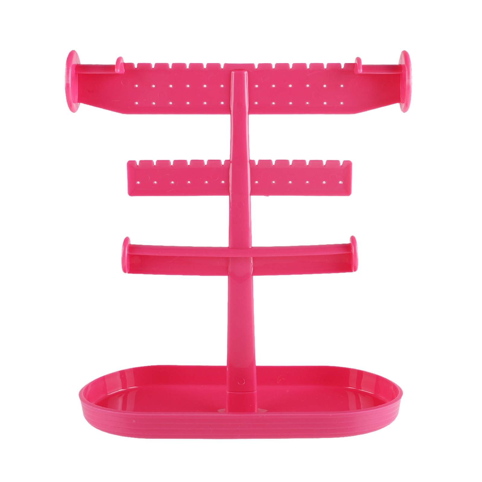 Earrings Holder for Dangle Earrings Organizer 12 Grooves for Necklaces Display Ear Stud with Tray Dish