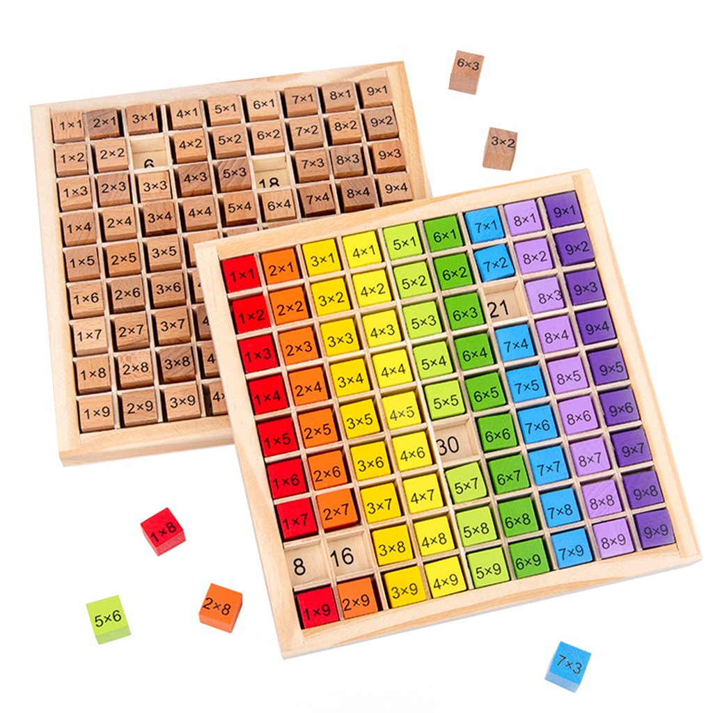 A Multiplication Square Times Table Math Educational Toys Blocks Board Gift