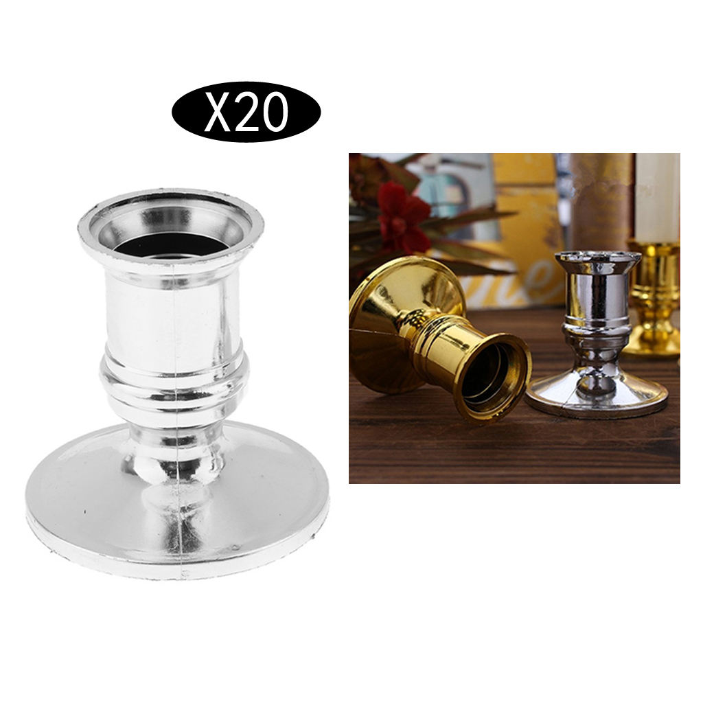 20X Electronic Pillar Candle Base Candle Holder Plastic for Wedding Ambience