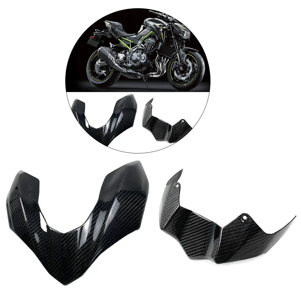 2 Pieces Motorcycle Headlight Lower Panel Trim Fit for Kawasaki Z900 2017 2018 2019 Decoration Protective Shield Accessories