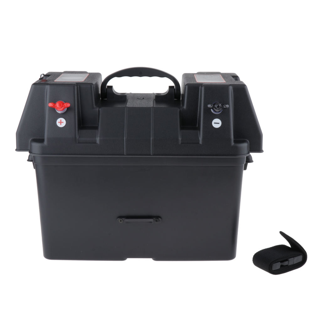 Multifunctional Battery Box Voltmeter Lightweight Durable Boat Camper RV