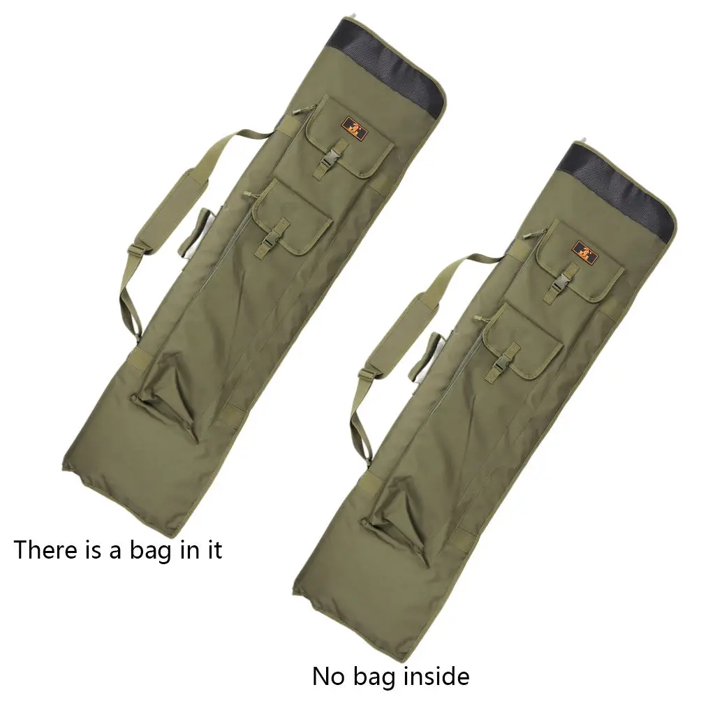Folded Fishing Rod Carrier Canvas Fishing Pole Tools Storage Bag Case Fishing Poles Gear Tackle Supplies Accessories