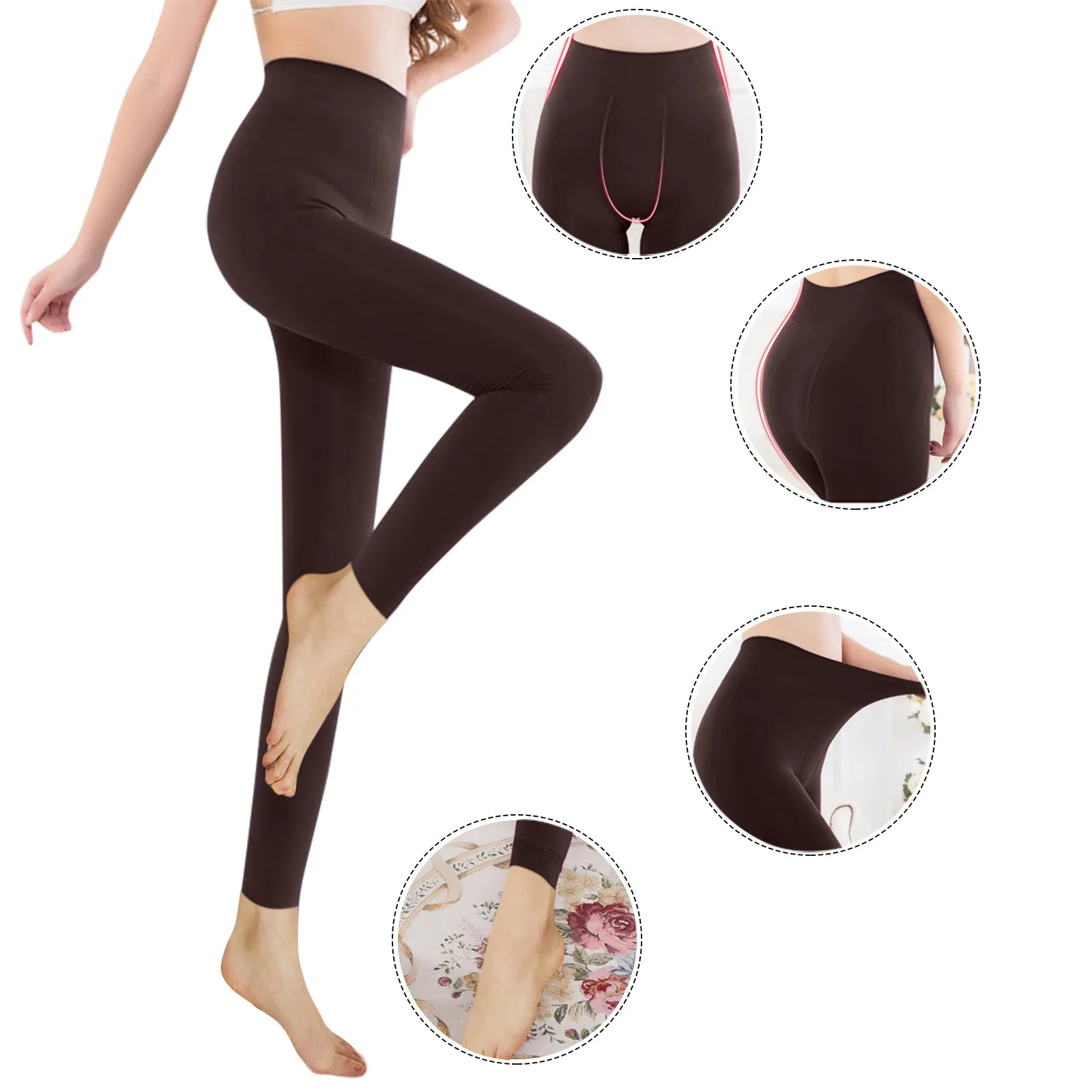 Fashion Women's Thermal Leggings Stretch Fleece Lined Winter Warm Thick Opaque Tights High Waist Ankle-Length Pants Pantalon A40 high waisted leggings
