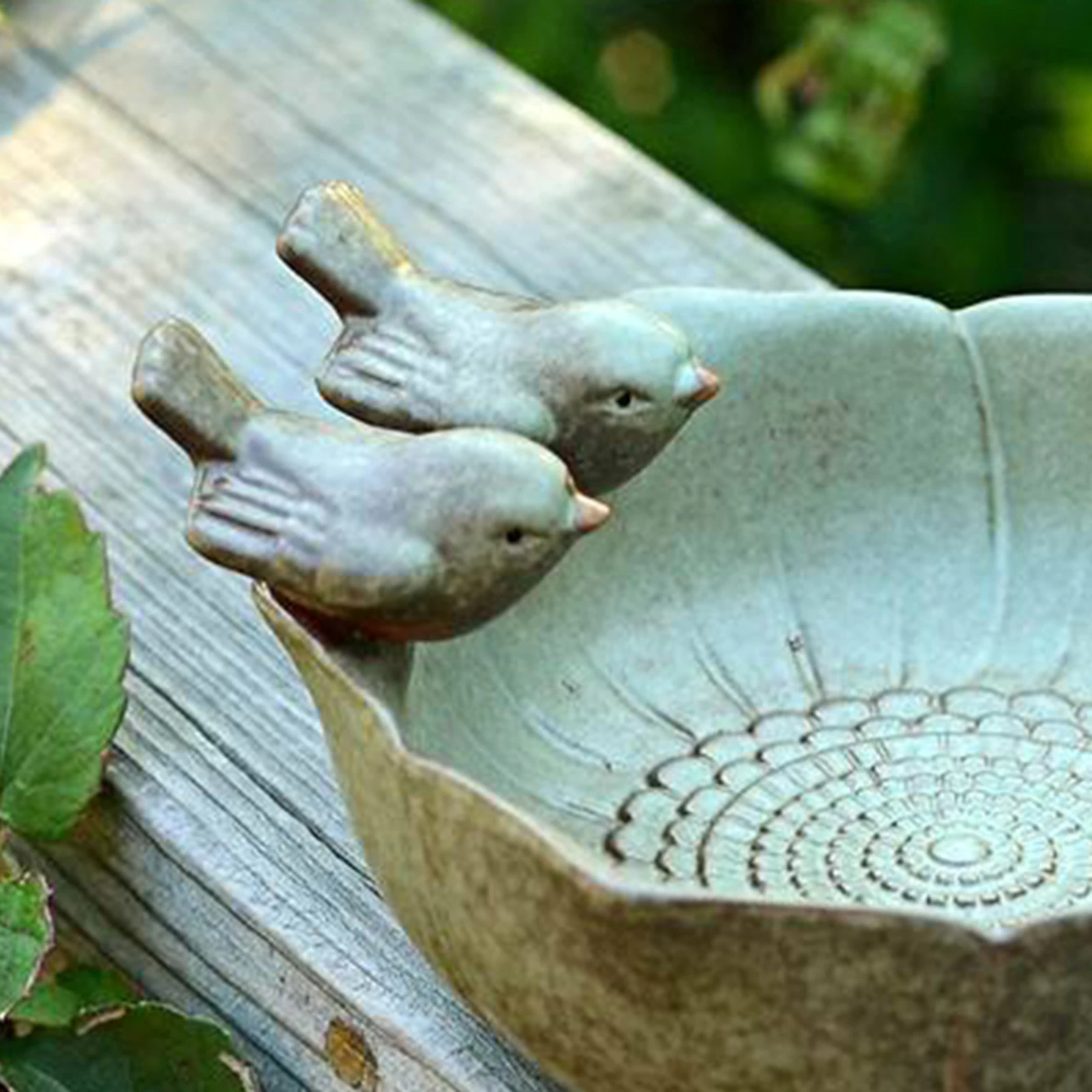 Vintage Bird Bath Garden Decor Creative Flower Pot Art Decor Ornaments Gifts